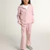 Roze sweatshirt met capuchon en zilveren glittersterren