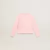Roze sweatshirt met grote ster in zilveren glitter op de voorkant