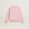 Roze sweatshirt met grote ster in zilveren glitter op de voorkant