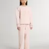 Roze sweatshirt voor meisjes met roze letters op de voorkant