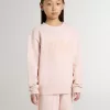 Roze sweatshirt voor meisjes met roze letters op de voorkant