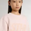 Roze sweatshirt voor meisjes met roze letters op de voorkant