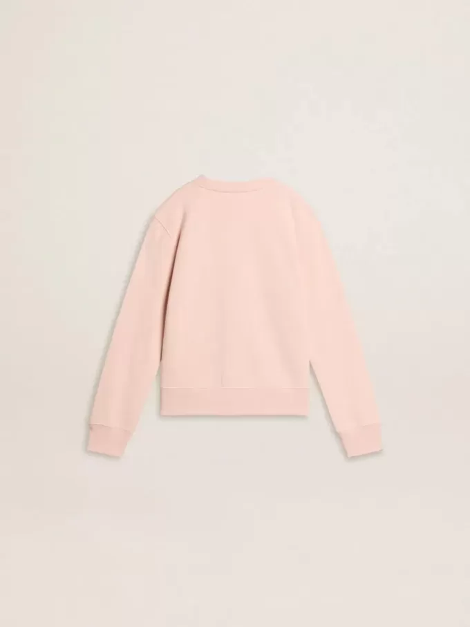 Roze sweatshirt voor meisjes met roze letters op de voorkant