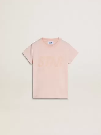 Roze T-shirt voor meisjes met roze print op de voorkant