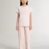 Roze T-shirt voor meisjes met roze print op de voorkant