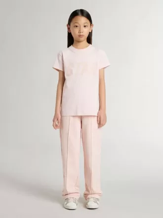 Roze T-shirt voor meisjes met roze print op de voorkant