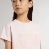 Roze T-shirt voor meisjes met roze print op de voorkant