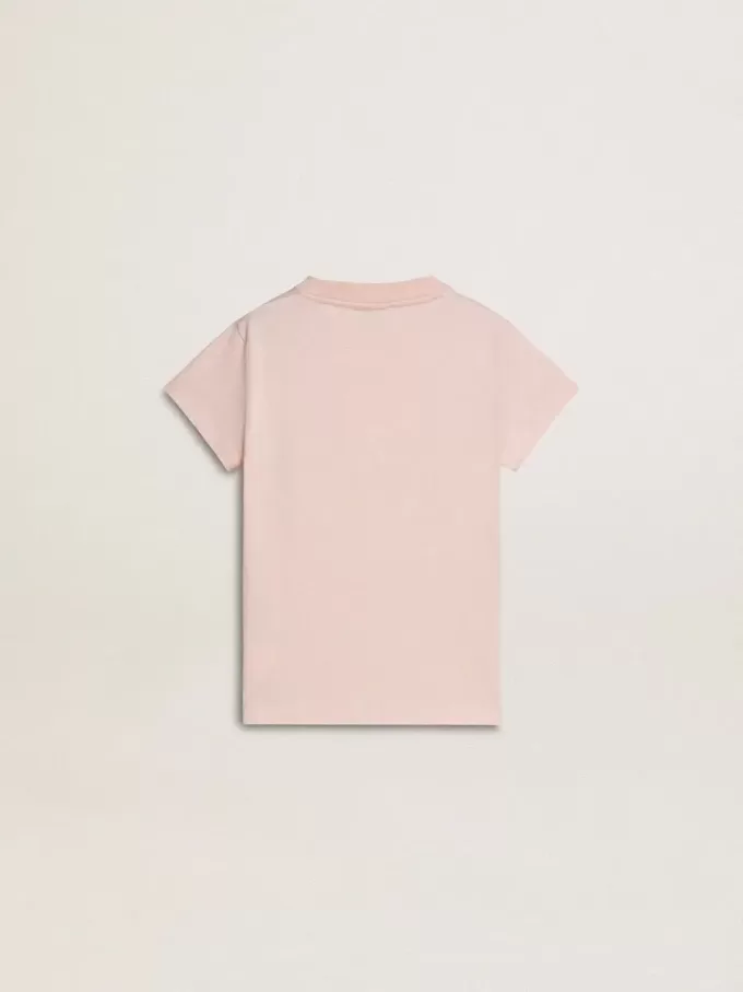 Roze T-shirt voor meisjes met roze print op de voorkant