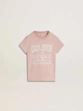 Roze T-shirt voor meisjes met witte print