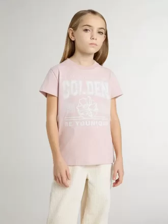 Roze T-shirt voor meisjes met witte print