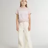 Roze T-shirt voor meisjes met witte print