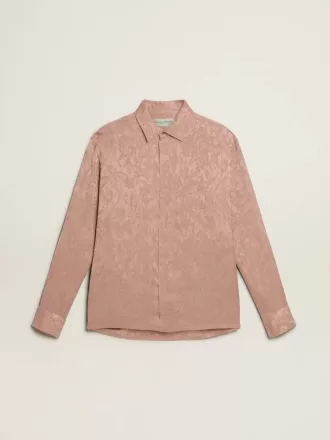 Roze viscose shirt voor dames met bloemenpatroon