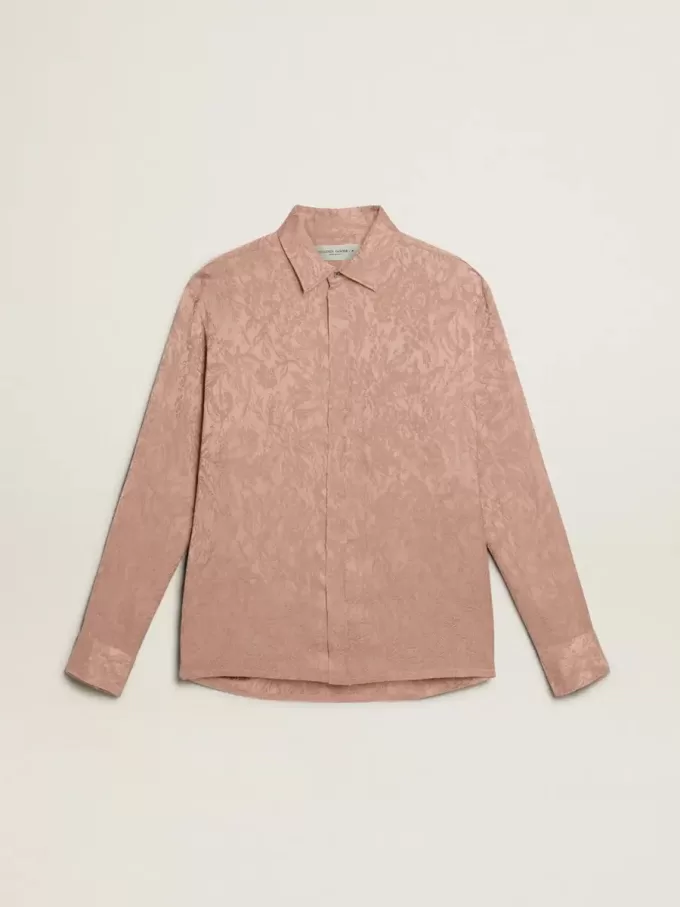 Roze viscose shirt voor dames met bloemenpatroon