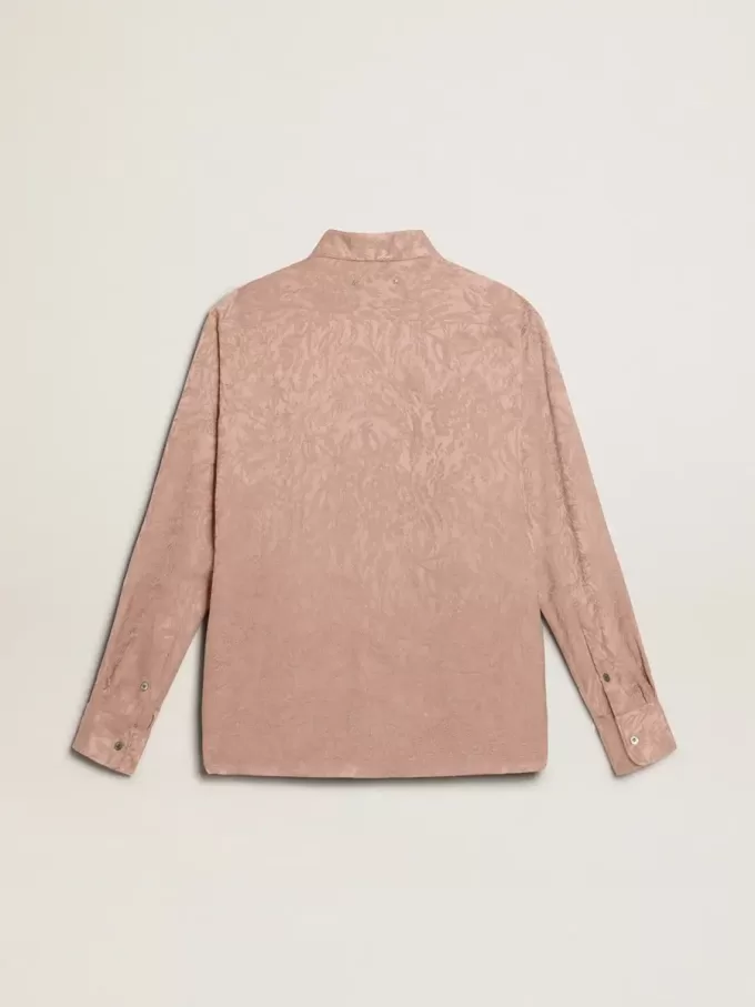 Roze viscose shirt voor dames met bloemenpatroon