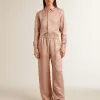 Roze viscose shirt voor dames met bloemenpatroon