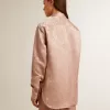 Roze viscose shirt voor dames met bloemenpatroon
