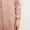 Roze viscose shirt voor dames met bloemenpatroon