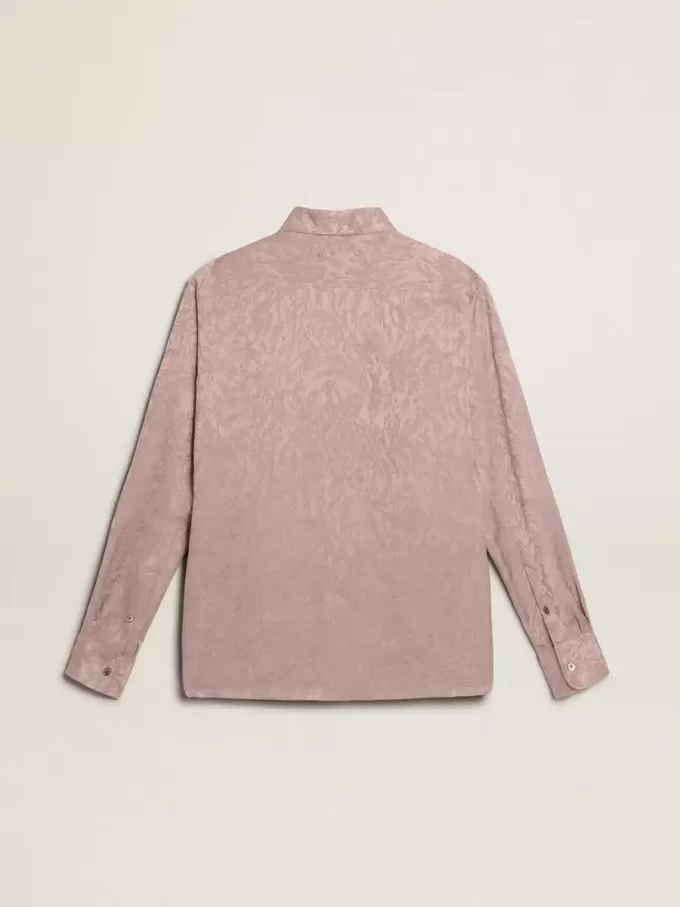 Roze viscose shirt voor dames met bloemenpatroon