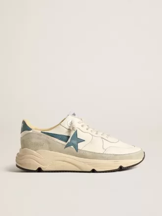 Running Sole in nappa met blauwe leren ster en suède inzetstuk
