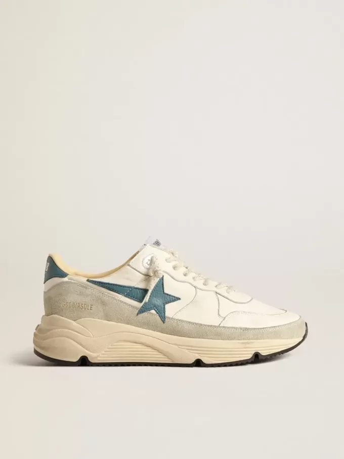 Running Sole in nappa met blauwe leren ster en suède inzetstuk