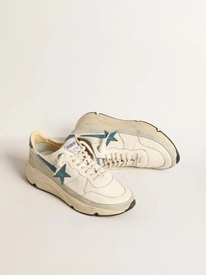 Running Sole in nappa met blauwe leren ster en suède inzetstuk