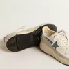 Running Sole in nappa met blauwe leren ster en suède inzetstuk