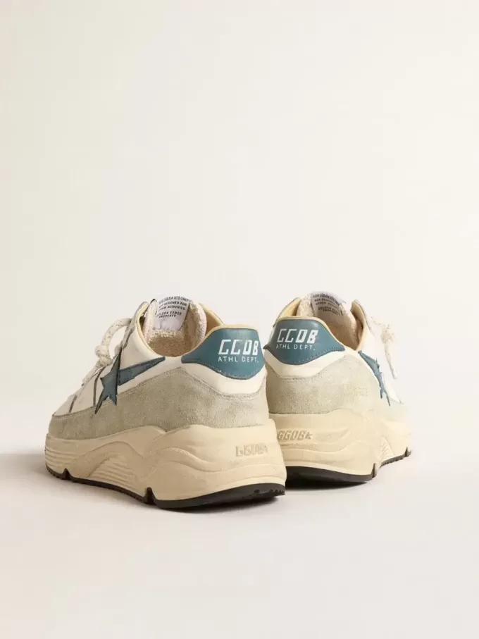 Running Sole in nappa met blauwe leren ster en suède inzetstuk
