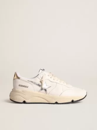 Running Sole in nappa met zilveren ster en gouden leren hielstuk