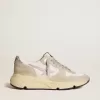 Running Sole LTD van mesh met leren ster en glitter hielstuk