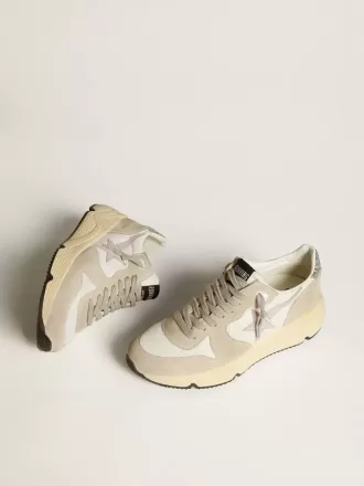 Running Sole LTD van mesh met leren ster en glitter hielstuk