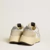 Running Sole LTD van mesh met leren ster en glitter hielstuk