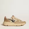 Running Sole LTD van nylon en nubuck met leren ster en hielstuk