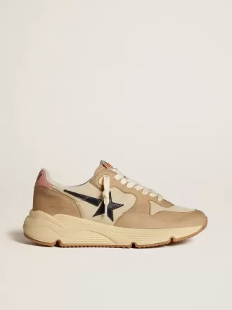 Running Sole LTD van nylon en nubuck met leren ster en hielstuk
