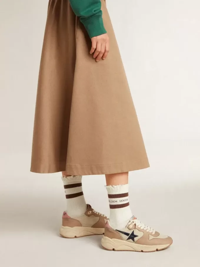 Running Sole LTD van nylon en nubuck met leren ster en hielstuk