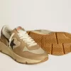 Running Sole LTD van nylon en nubuck met leren ster en hielstuk