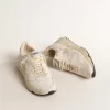 Running Sole LTD voor dames in nappa met suède ster en gouden hiellip
