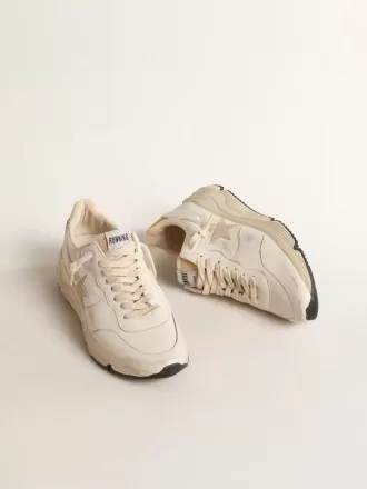 Running Sole LTD voor dames in nappa met suède ster en gouden hiellip