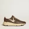 Running Sole van nylon en leer met TPU-ster en nubuck hielstuk