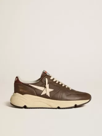Running Sole van nylon en leer met TPU-ster en nubuck hielstuk