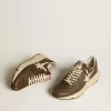 Running Sole van nylon en leer met TPU-ster en nubuck hielstuk