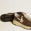 Running Sole van nylon en leer met TPU-ster en nubuck hielstuk