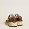 Running Sole van nylon en leer met TPU-ster en nubuck hielstuk