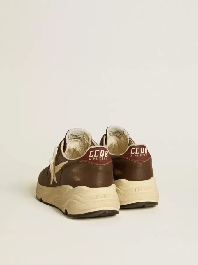 Running Sole van nylon en leer met TPU-ster en nubuck hielstuk
