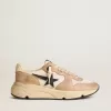 Running Sole van nylon en nubuck met donkerblauwe suède ster