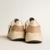Running Sole van nylon en nubuck met donkerblauwe suède ster