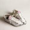 Running Sole van nylon en zilverkleurig metallic leer met lichtblauwe ster