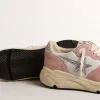 Running Sole voor dames in grijs mesh en suède met zilveren glitterster