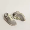 Running Sole voor dames in grijs suède met grijze suède ster en hielstuk