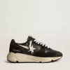 Running Sole voor dames in zwart nappa en suède