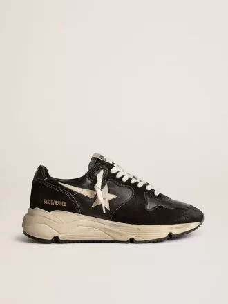 Running Sole voor dames in zwart nappa en suède